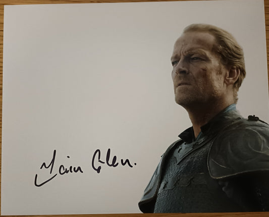 Iain Glenn 8X10 Signed in Black